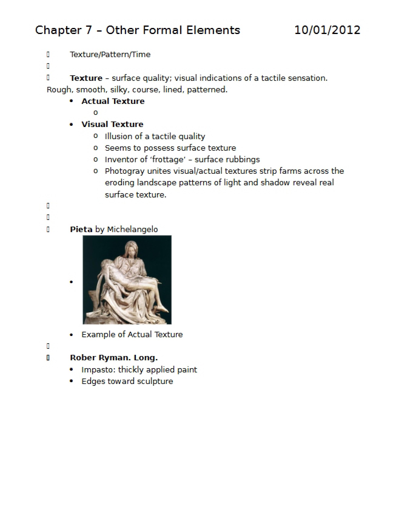 Other Formal Elements Art Chapter 7