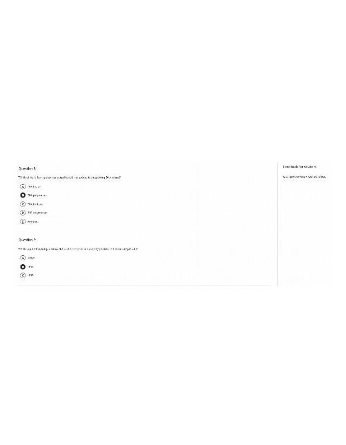 Questions on DNA Strand Growth and RNA Protein Synthesis
