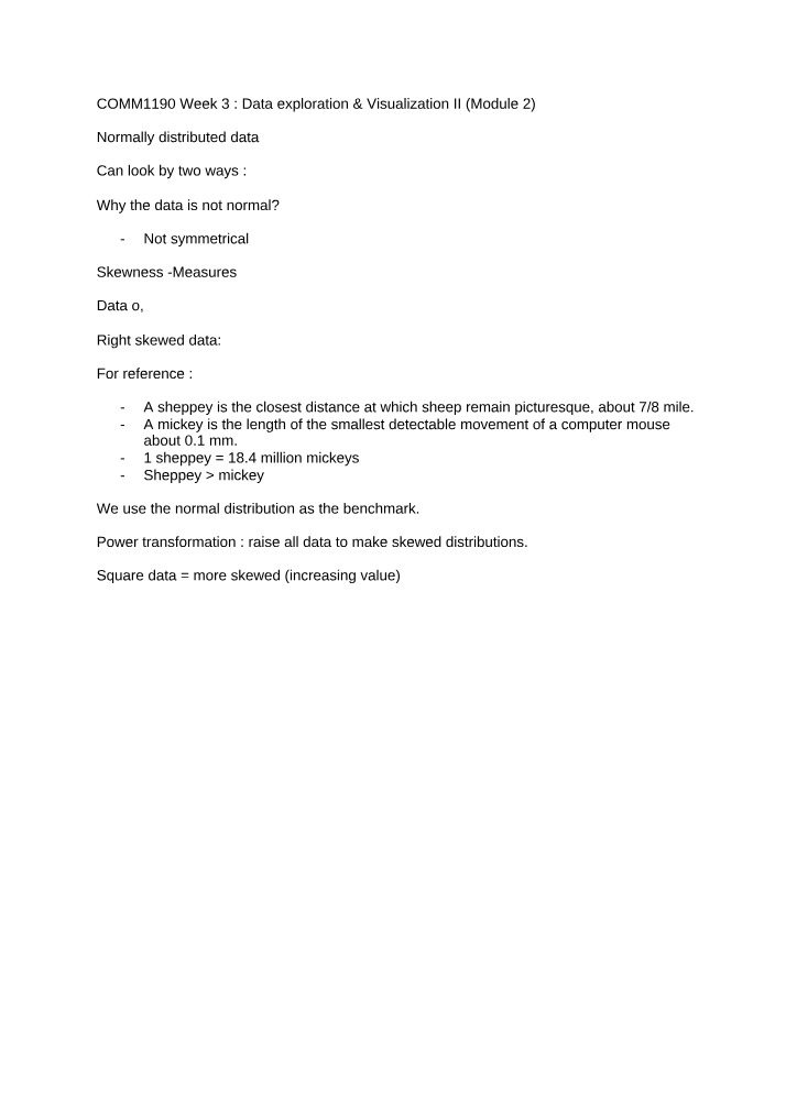 Lecture for Week 3 (COMM1190)