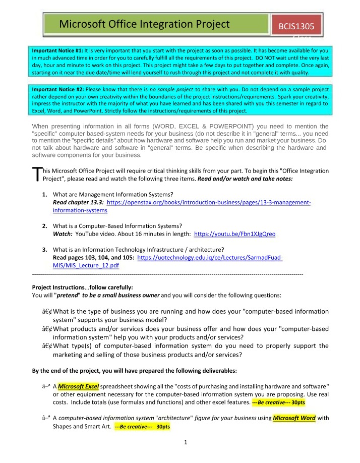 Integration Project for Microsoft Office