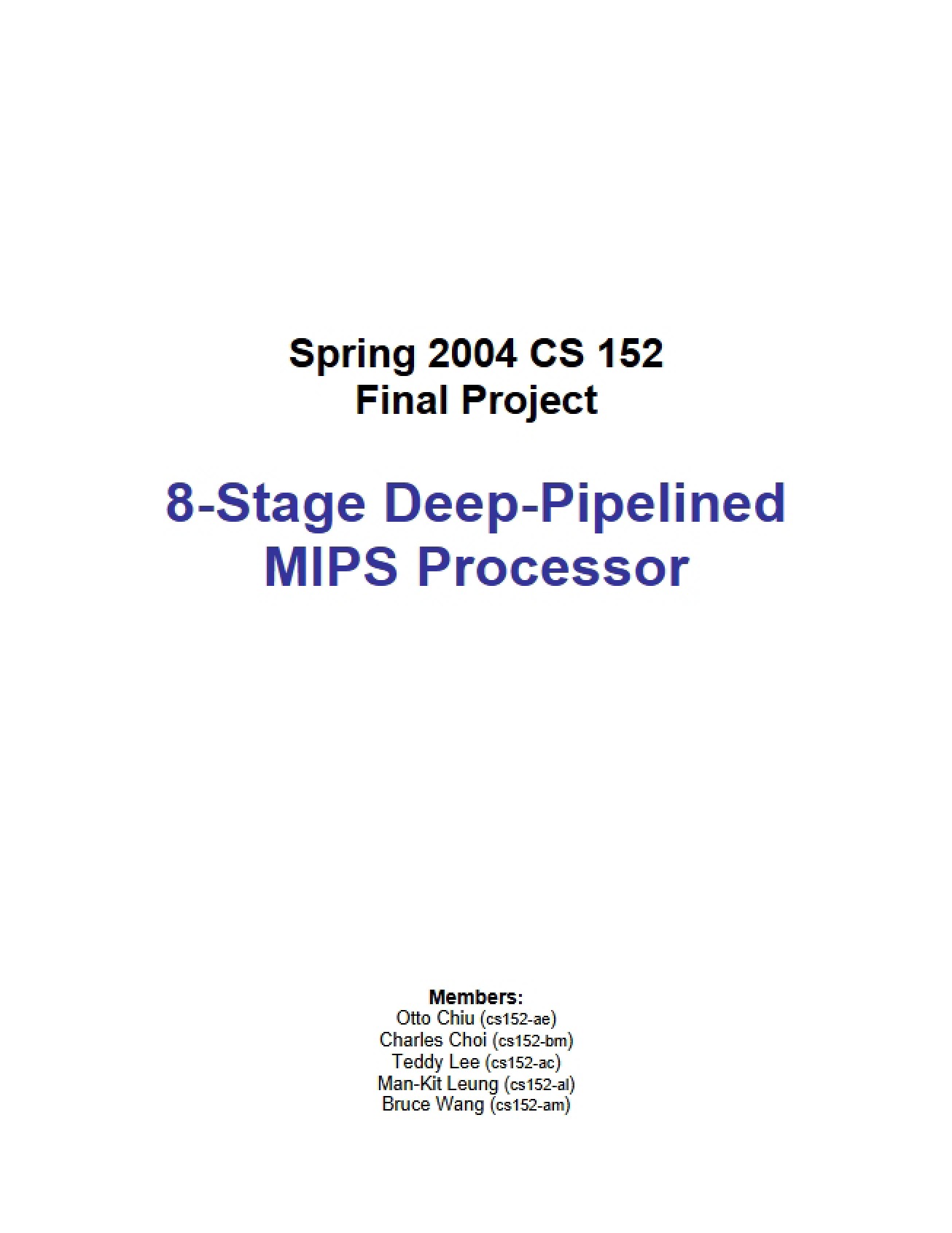 Project Final CS 152