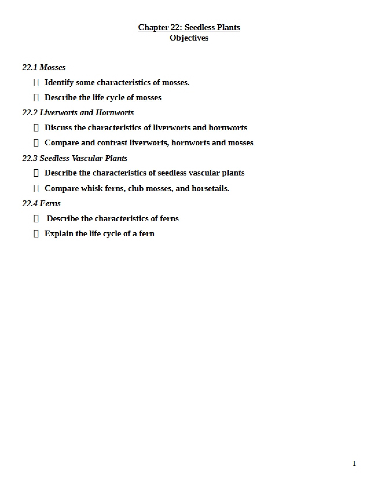 Plants Without Seeds (Chapter 22)