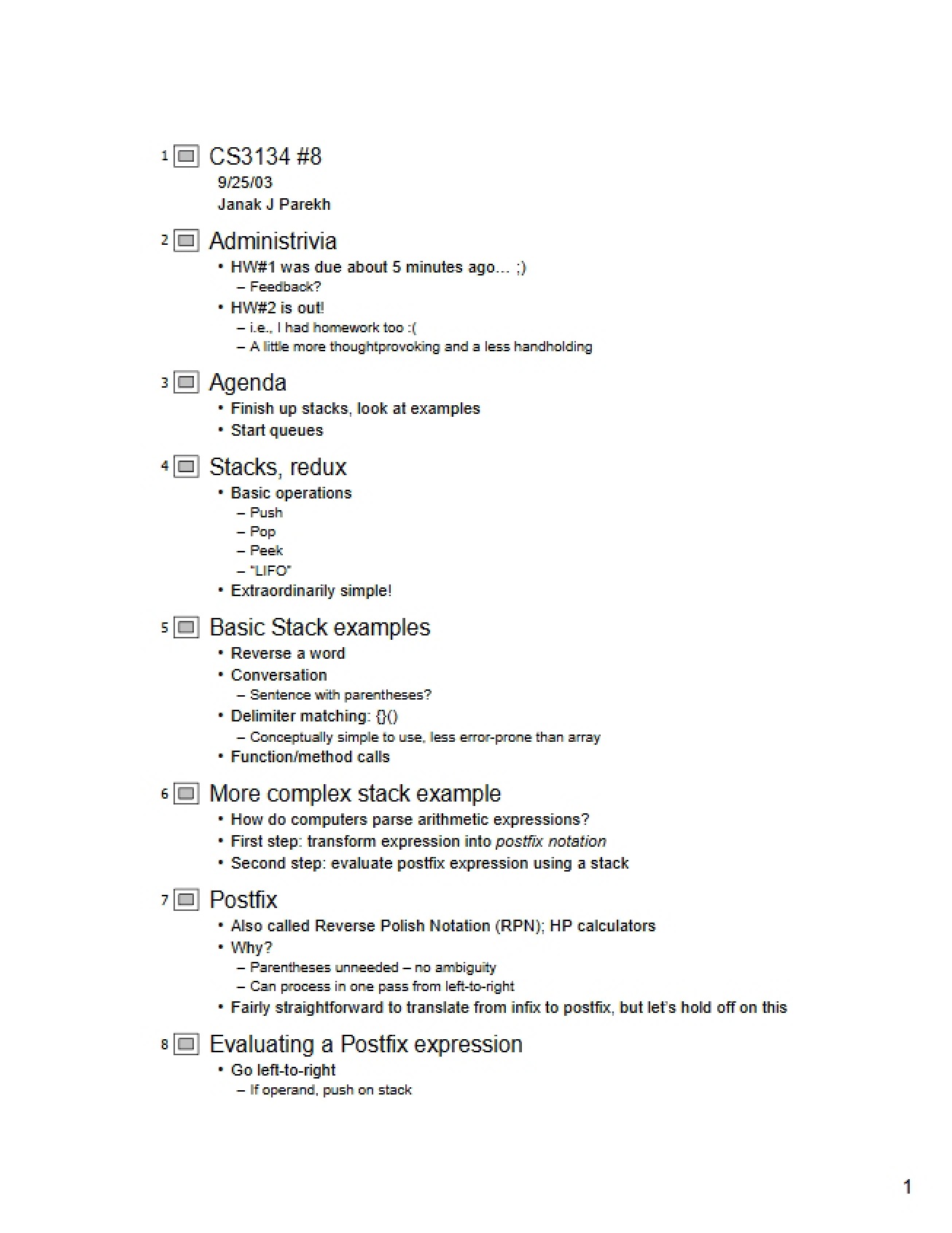 Review for Data Structures (1)