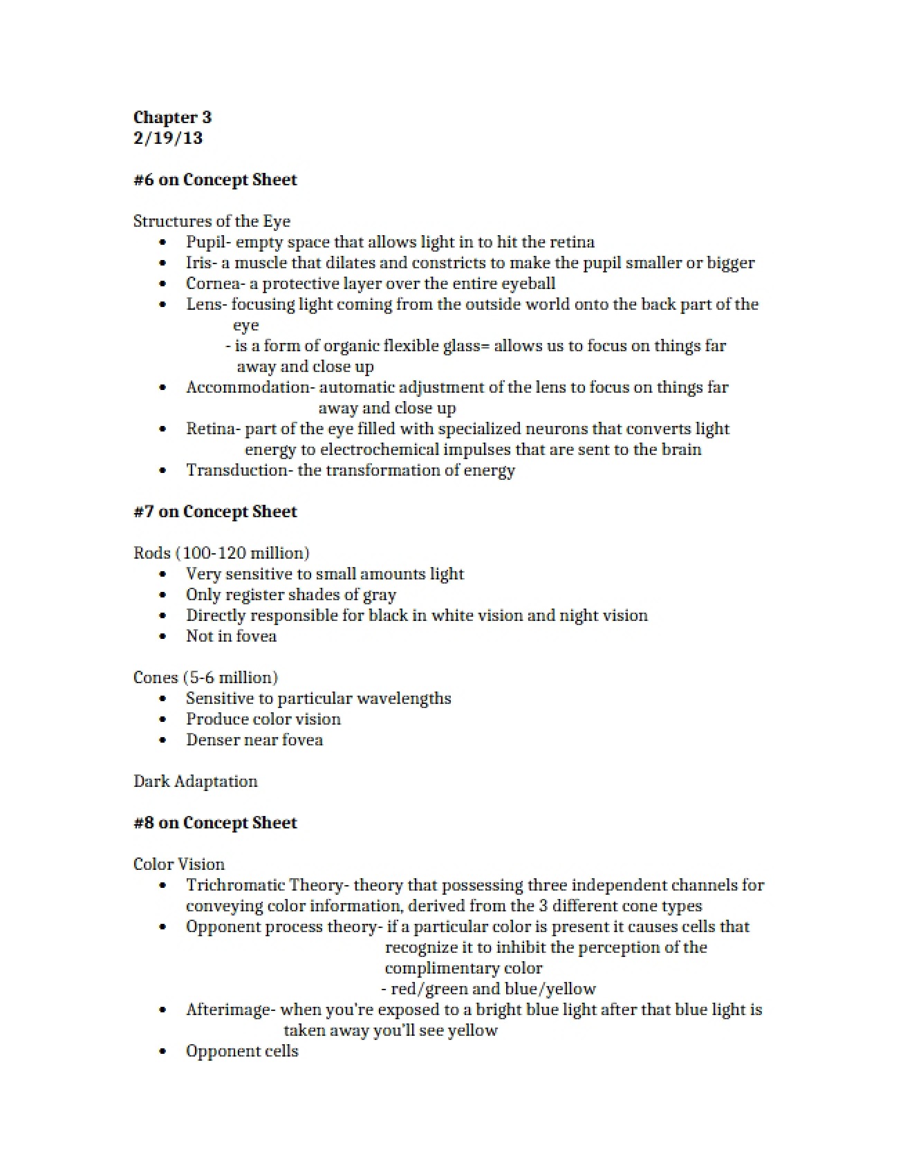 Overview of Chapter 3 of a General Psychology Course