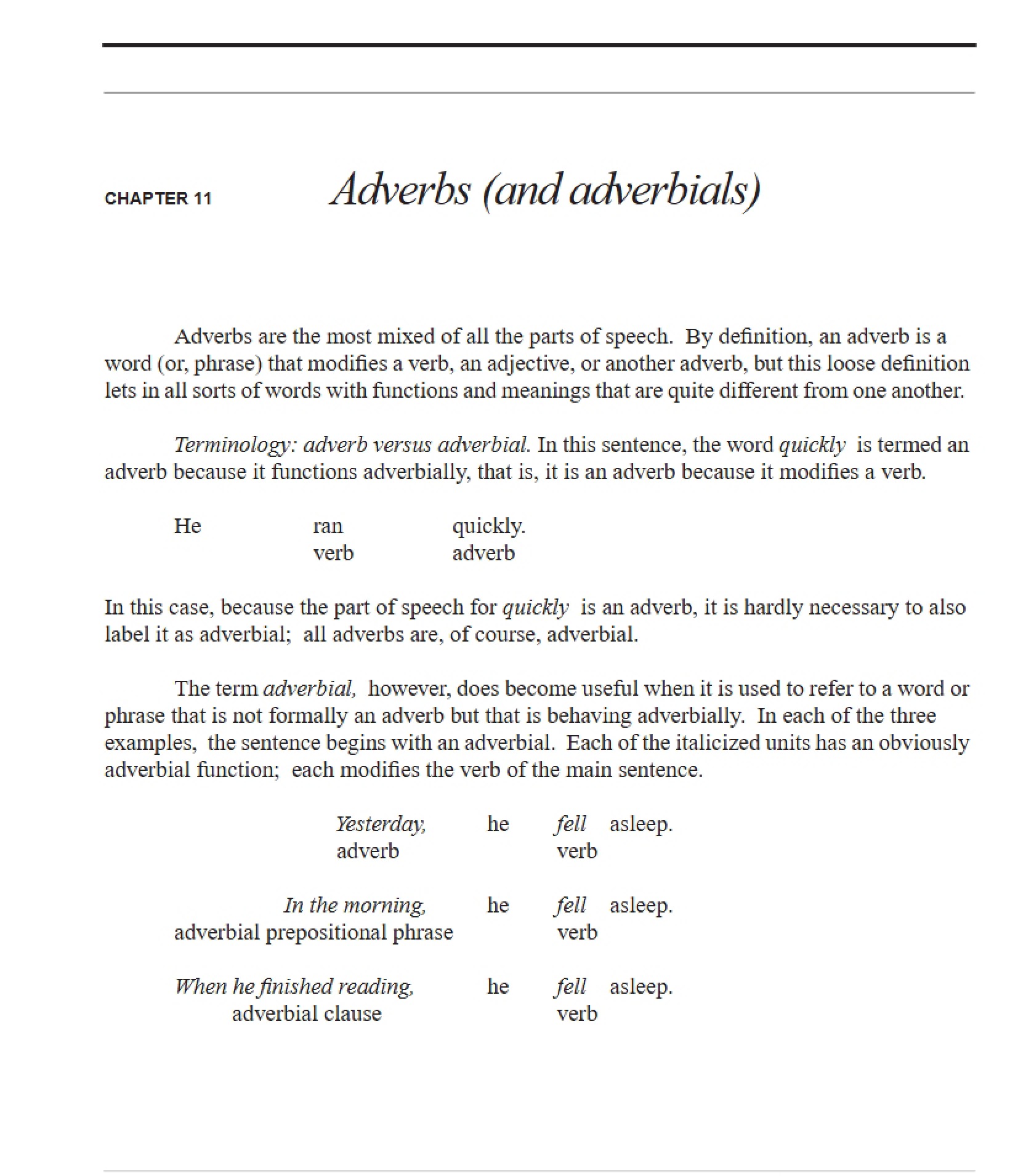 Adverbs Chapter 11