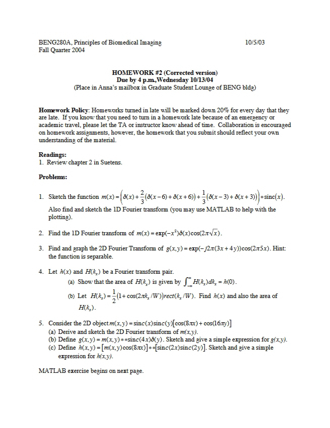 Second Homework