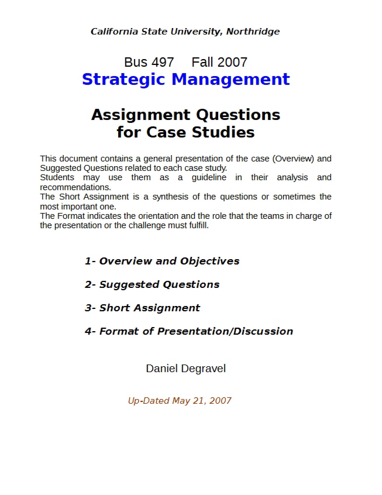 Case Study Assignment Questions (v1)