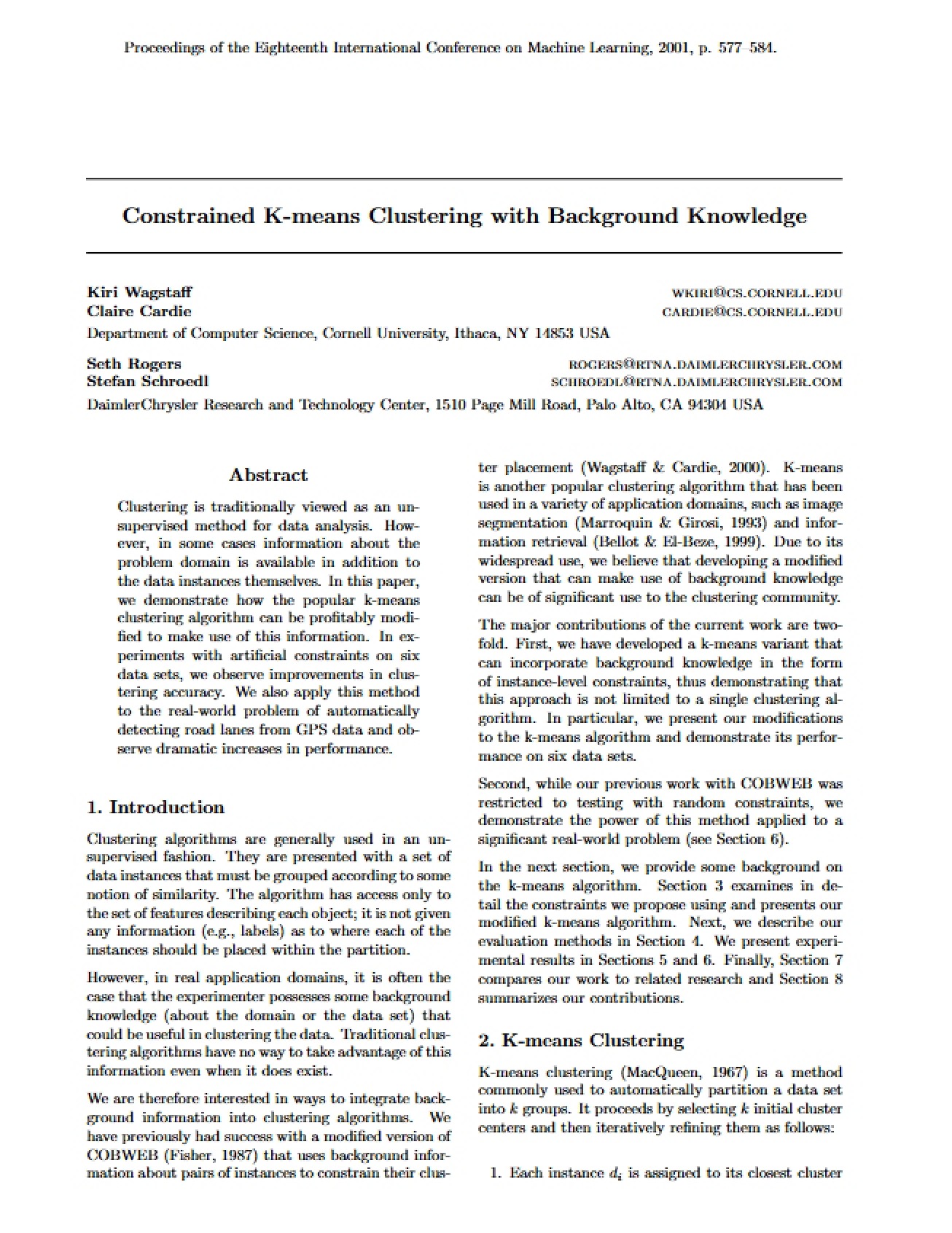 K-Means with Constraints