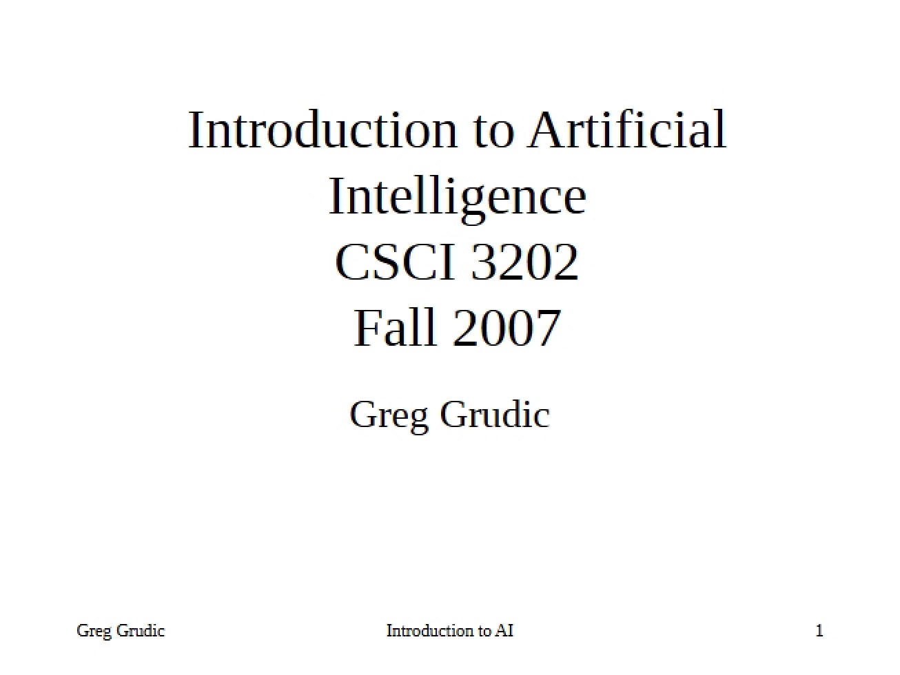 Introduction to Artificial Intelligence Concepts