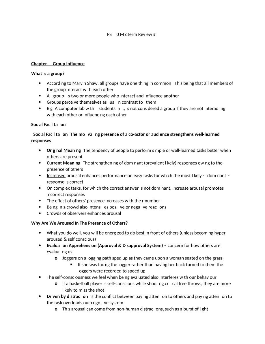 PS270 Midterm 2 Review