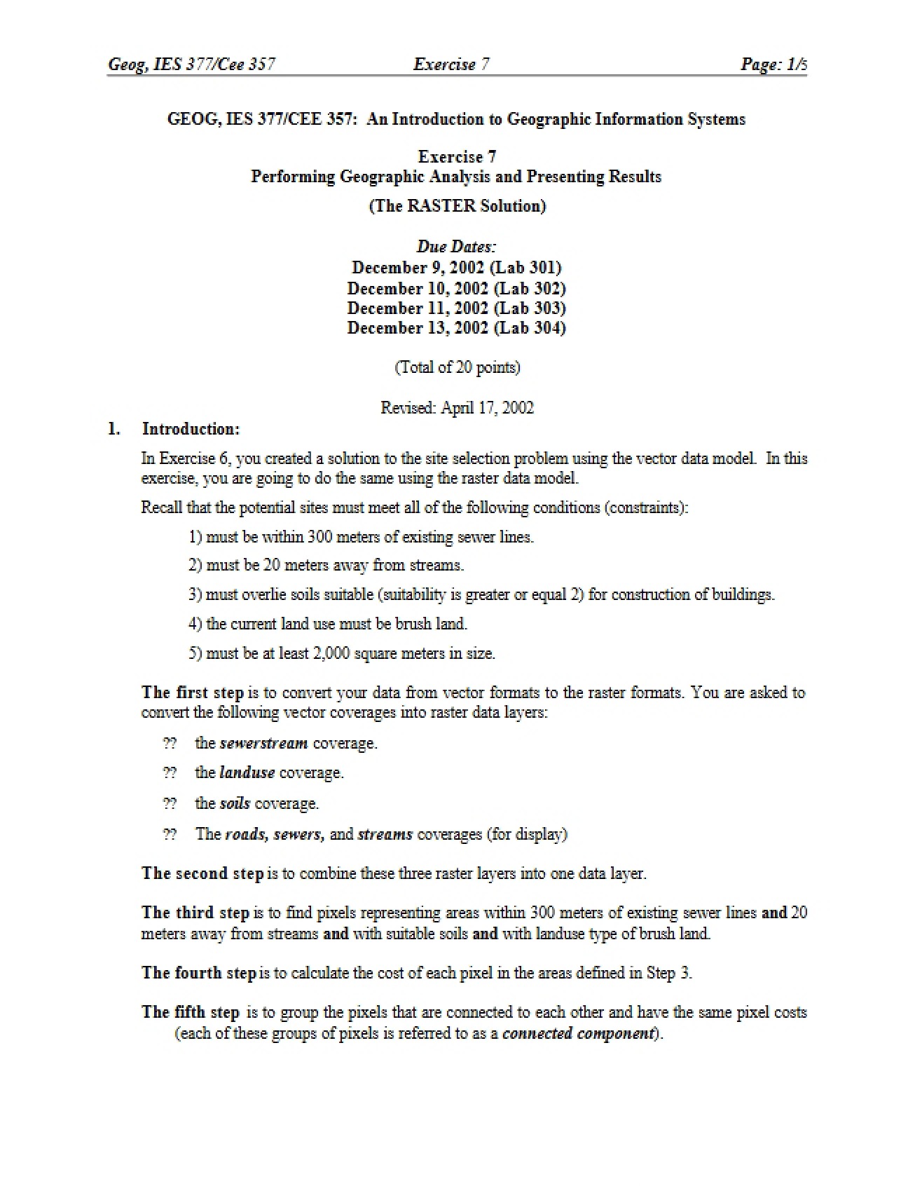 Geographic Analysis and Results Presentation (Exercise 7)