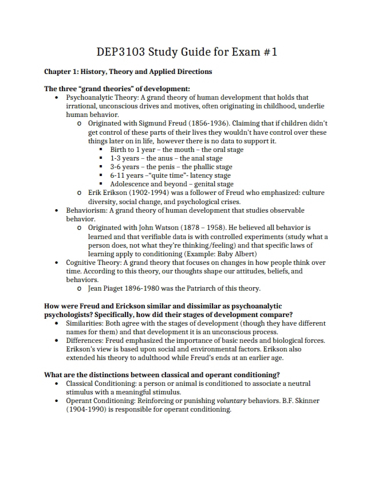 Preparation Guide for the First Examination