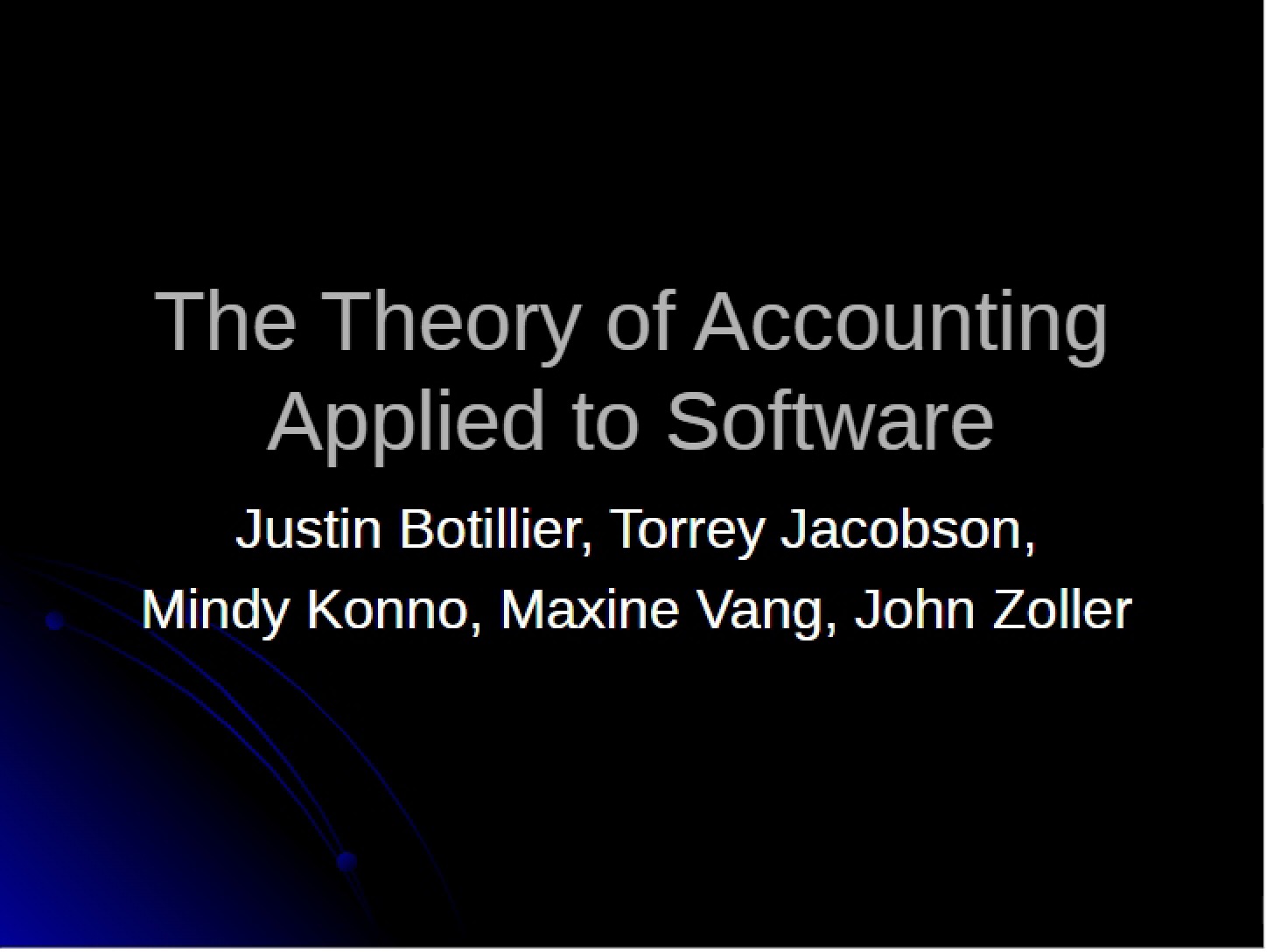 Software and Accounting Theory
