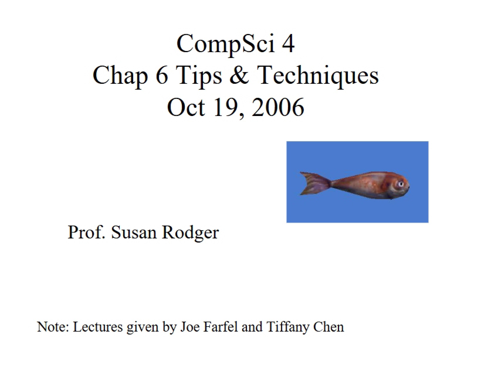 CPS 004 Lecture