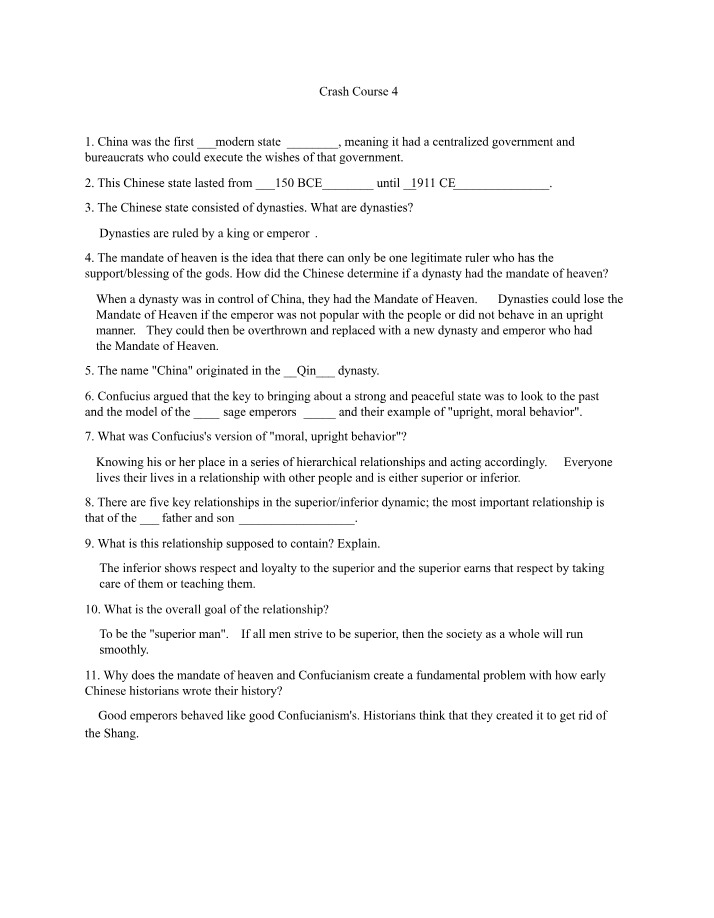 HIST 138 - Crash Course 4