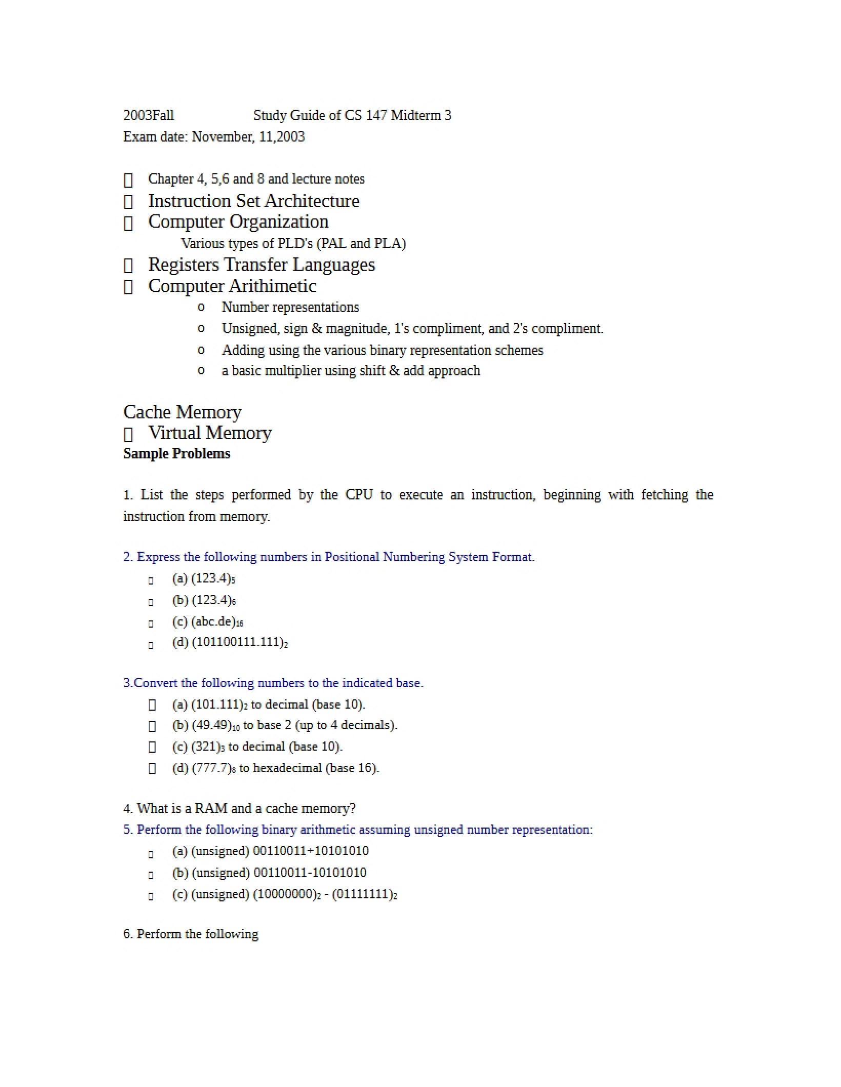 Midterm Three Study Guide