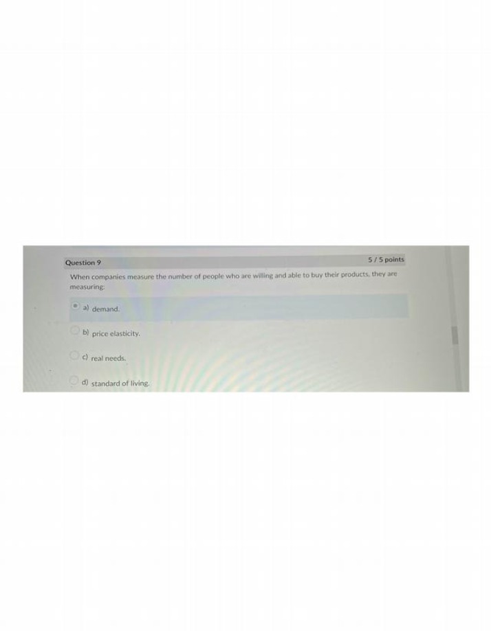 Economics Question Number 9