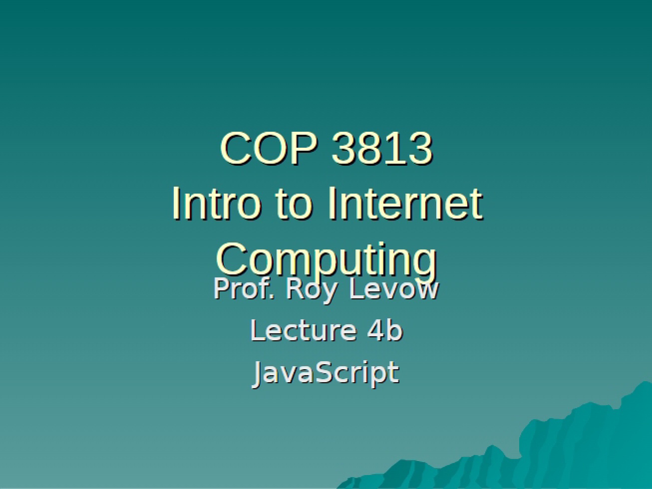 JavaScript Lecture Session 4b