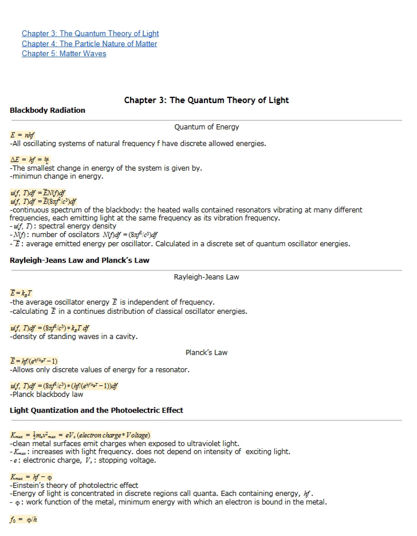 Quantum Theory of Light Chapter 3