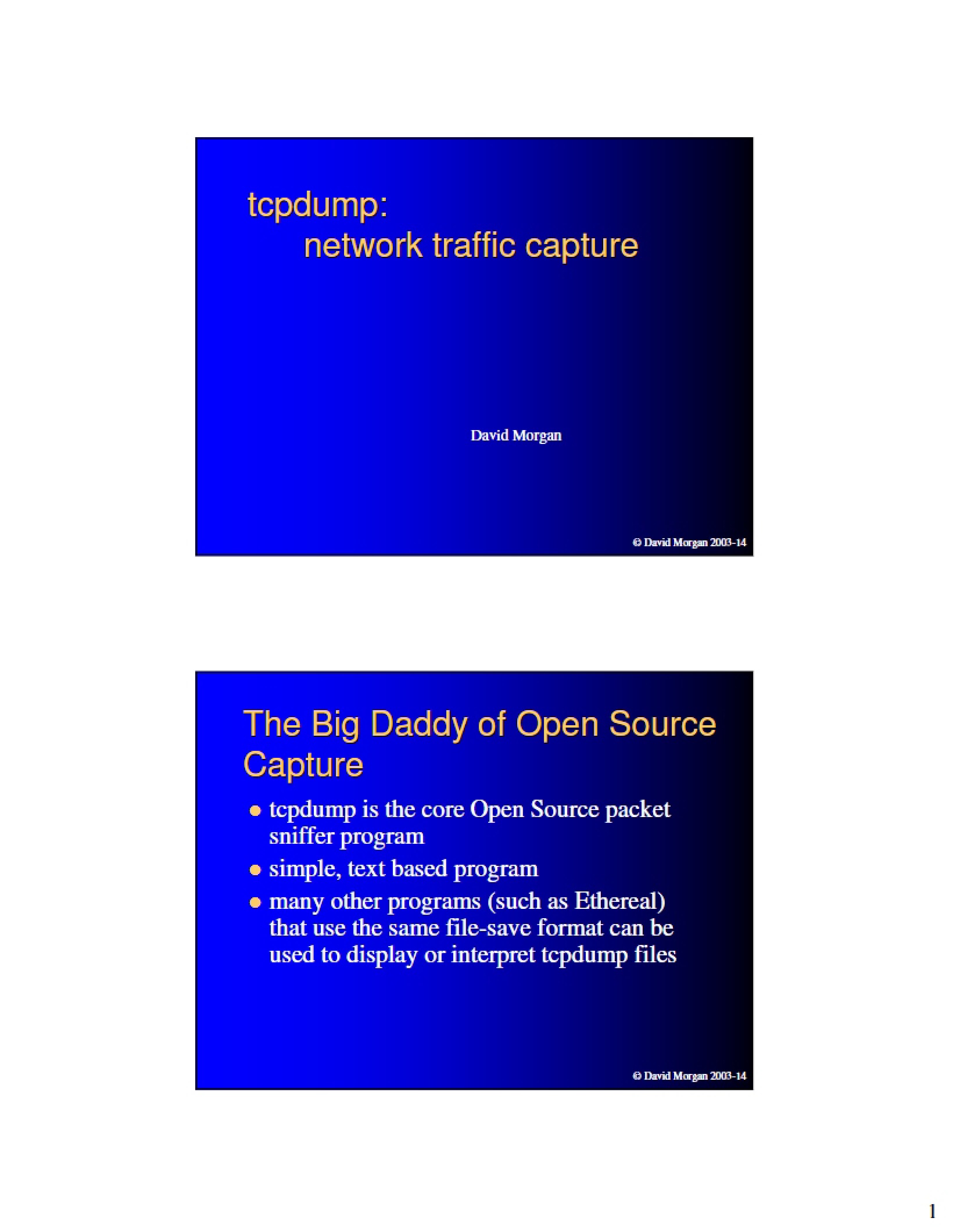 Capturing Traffic with tcpdump