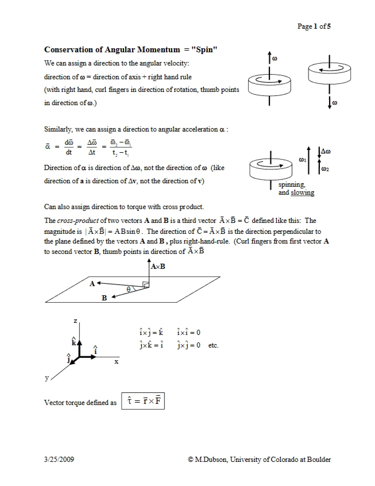 Conservation of Angular Momentum (Third Instance)