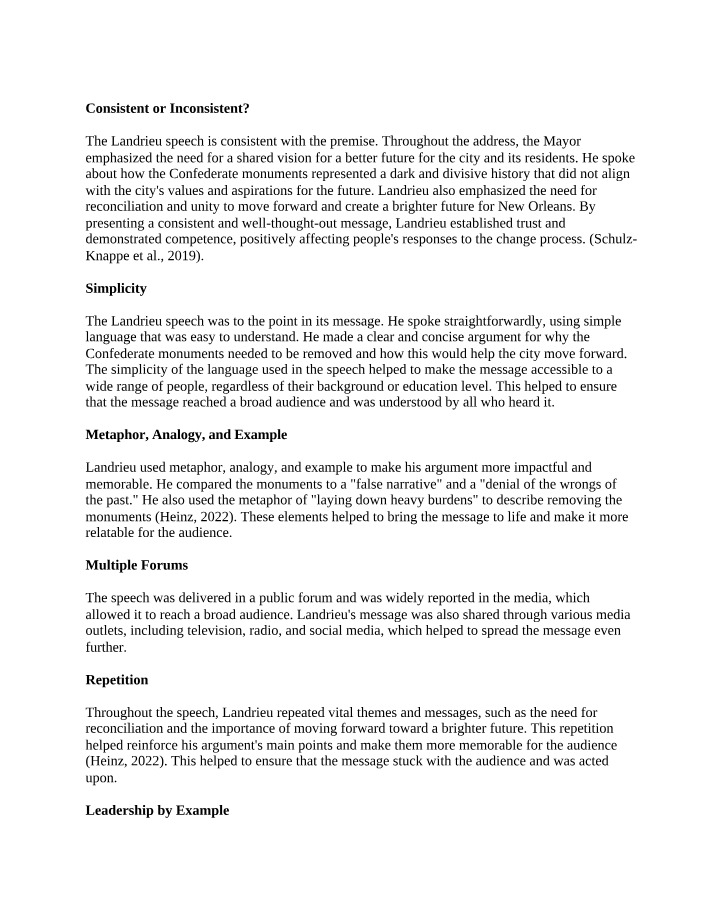 BMAL 504 Discussion - Communicating for Change in Racial Conflict