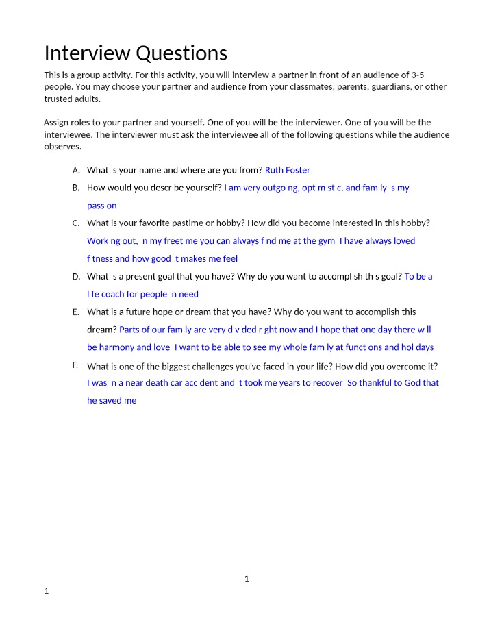 Perception Assessment - Effective Interviewing Techniques