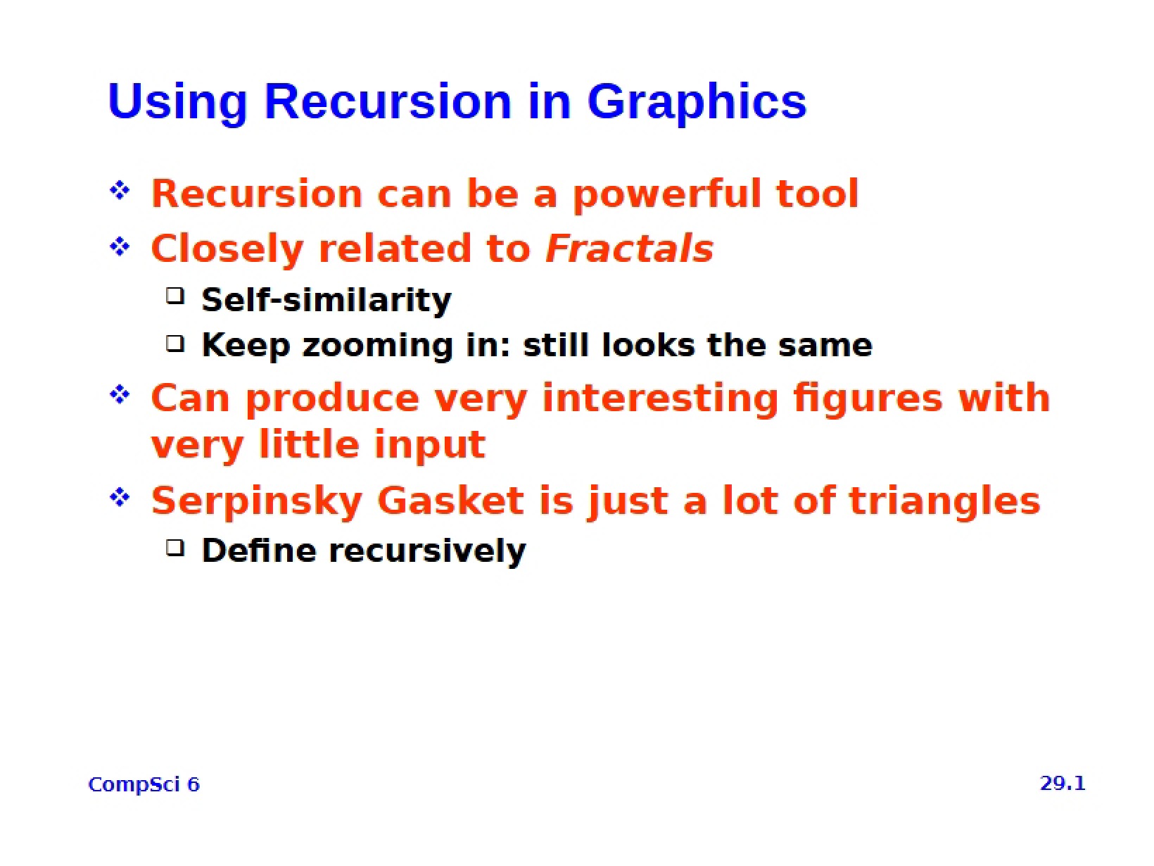 Graphics and Recursion