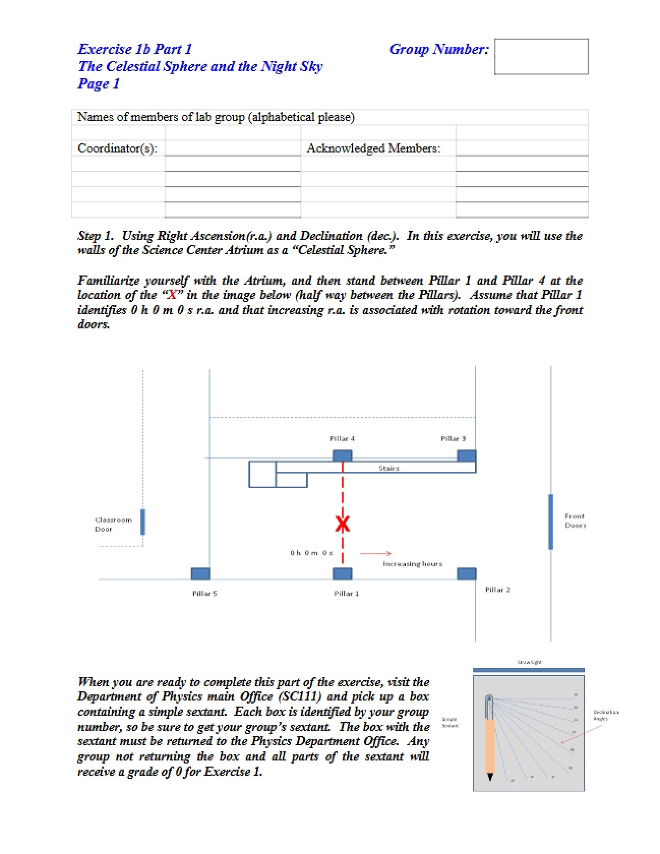 First Exercise for Group Work