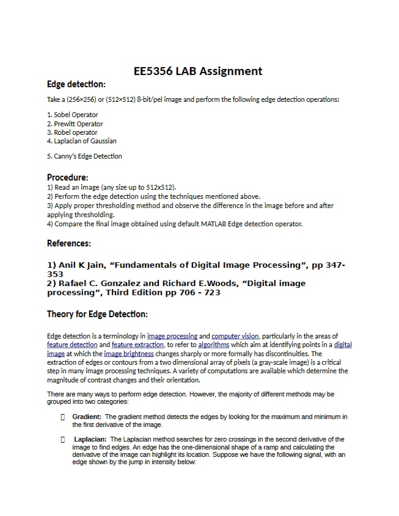 Laboratory Assignment