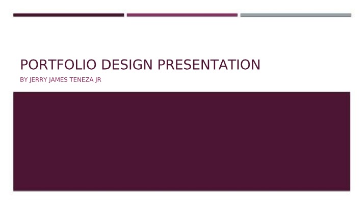 Presentation on Portfolio Design