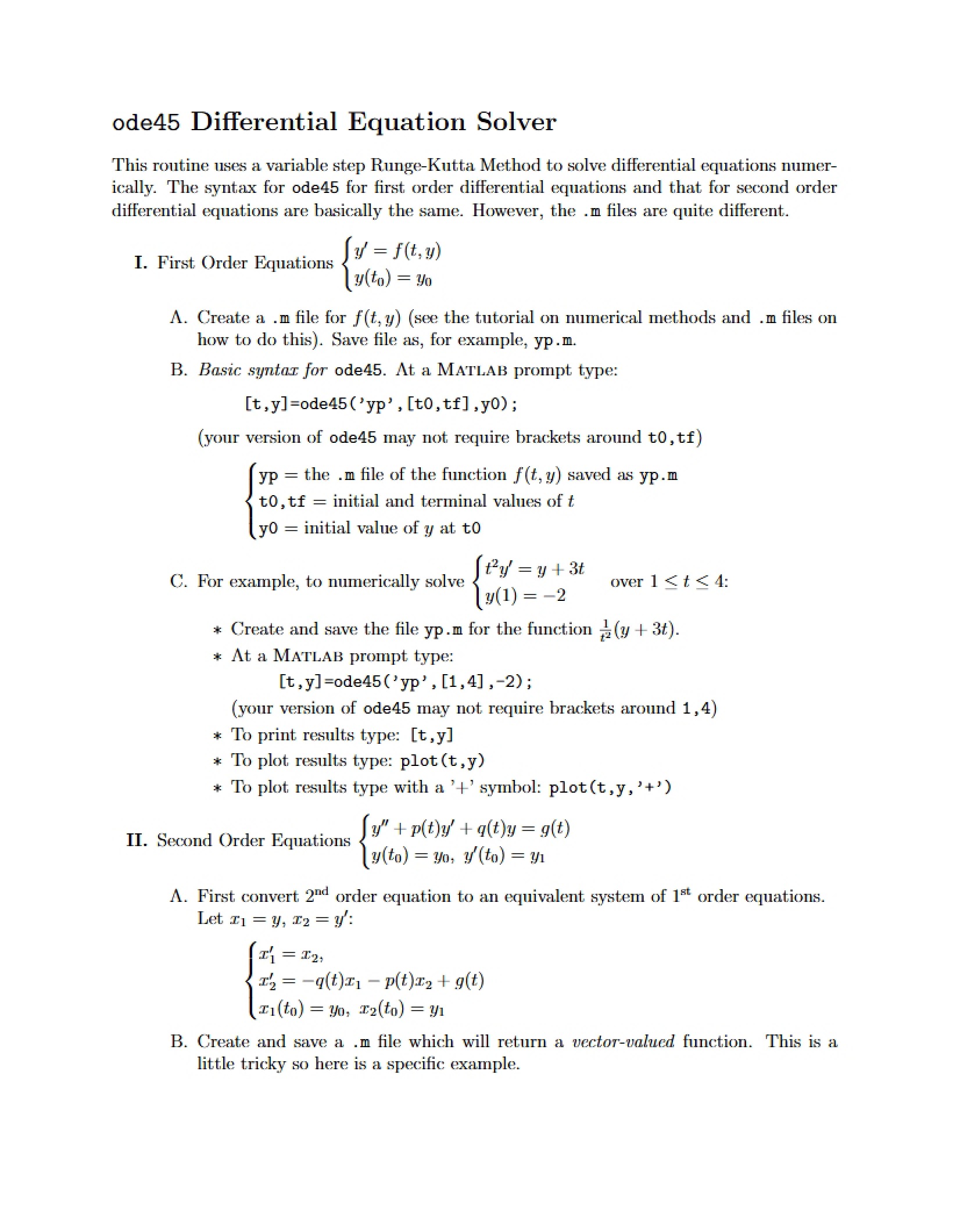 Tool for Solving Diff Eqs