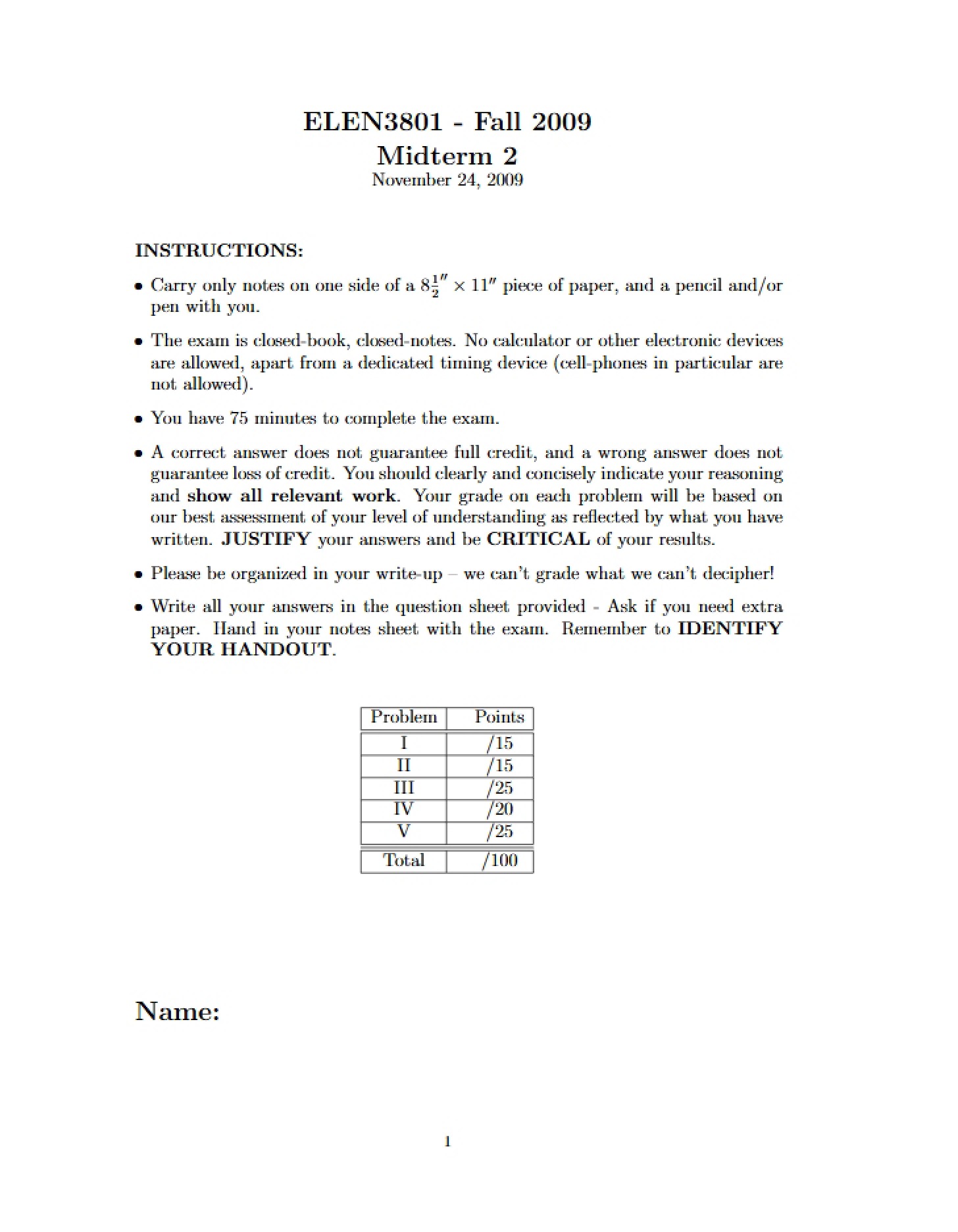 Second Midterm Exam