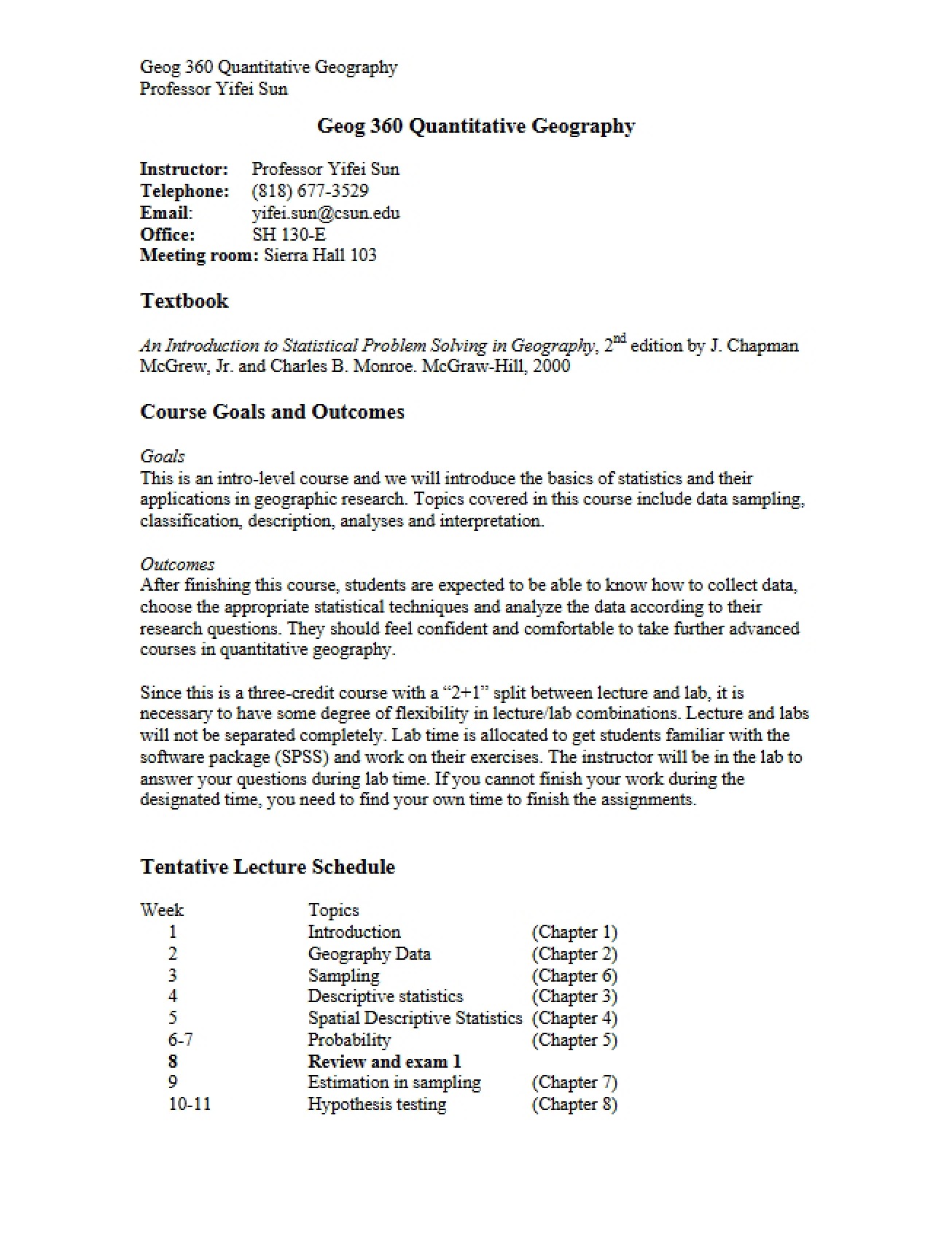 Geography 360 Syllabus