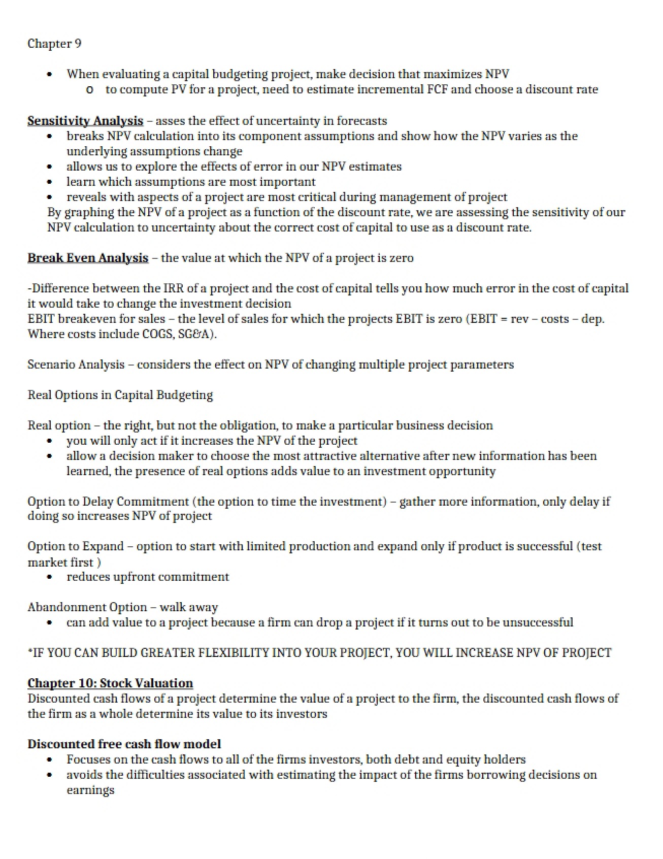 Financial Management Ch 9