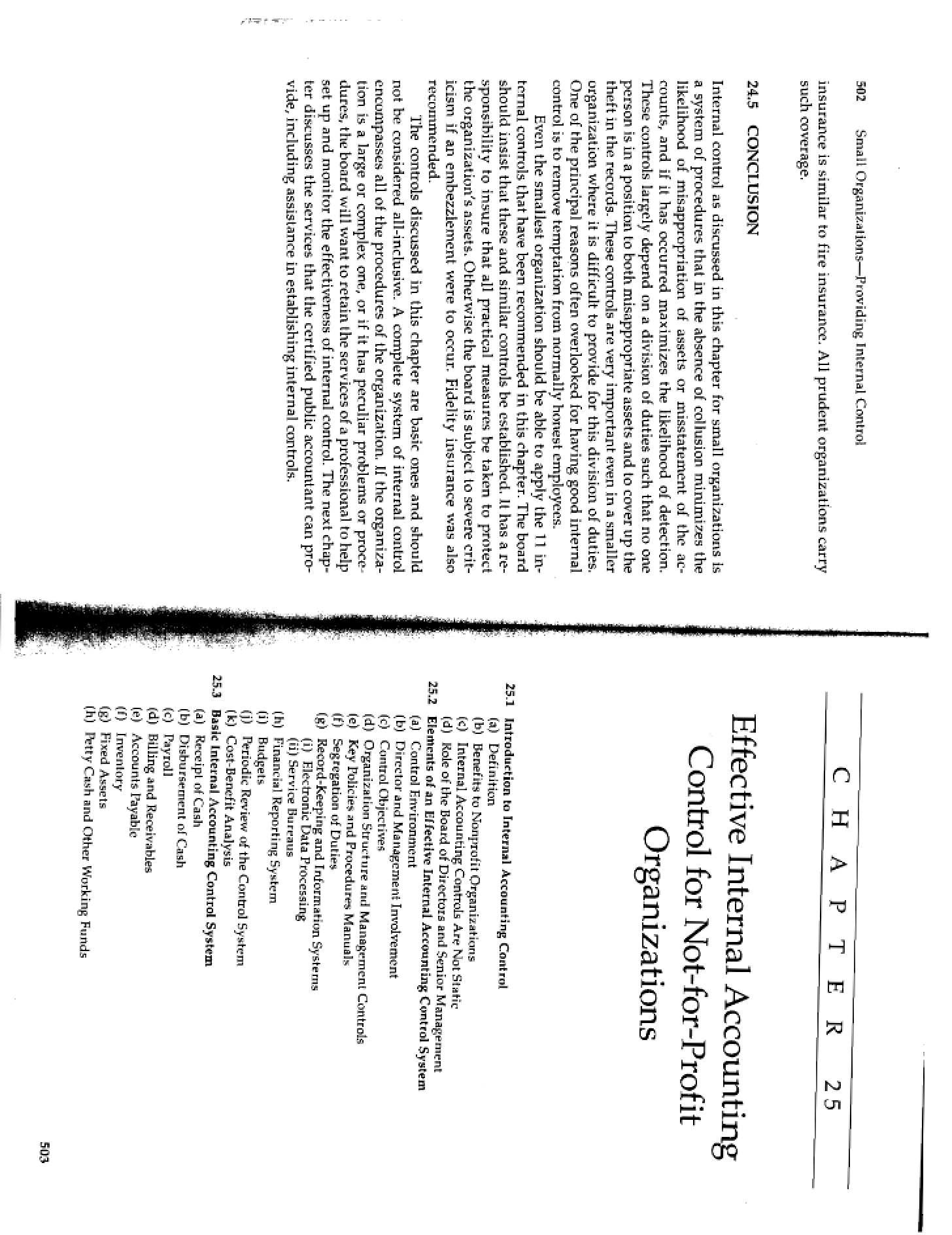 Nonprofit Organizations Internal Accounting Control