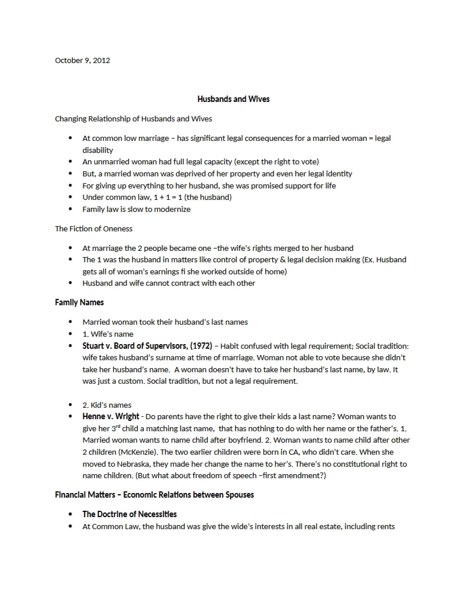 Legal Aspects Notes