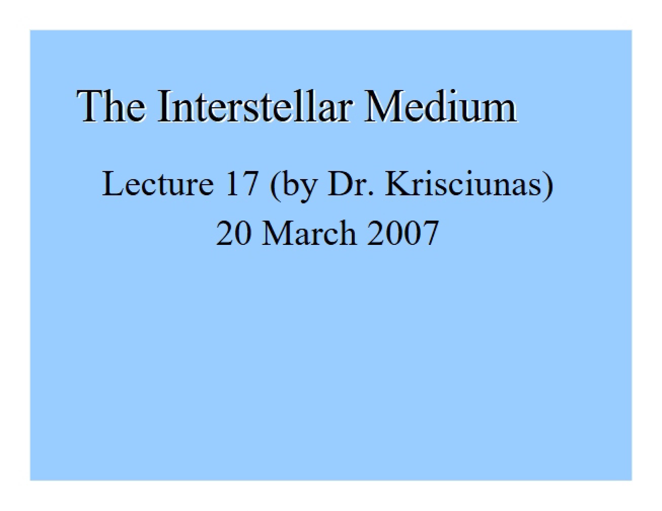 Chapter 10 - Basic Astronomy
