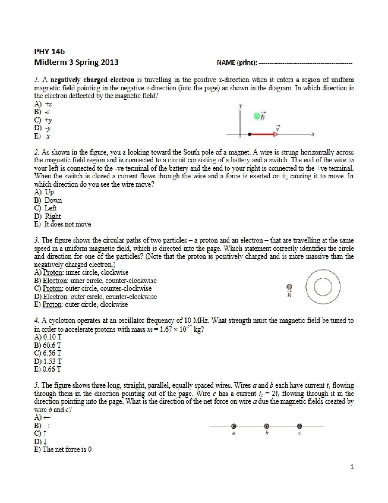 Midterm Three Part One (Spring 2013)