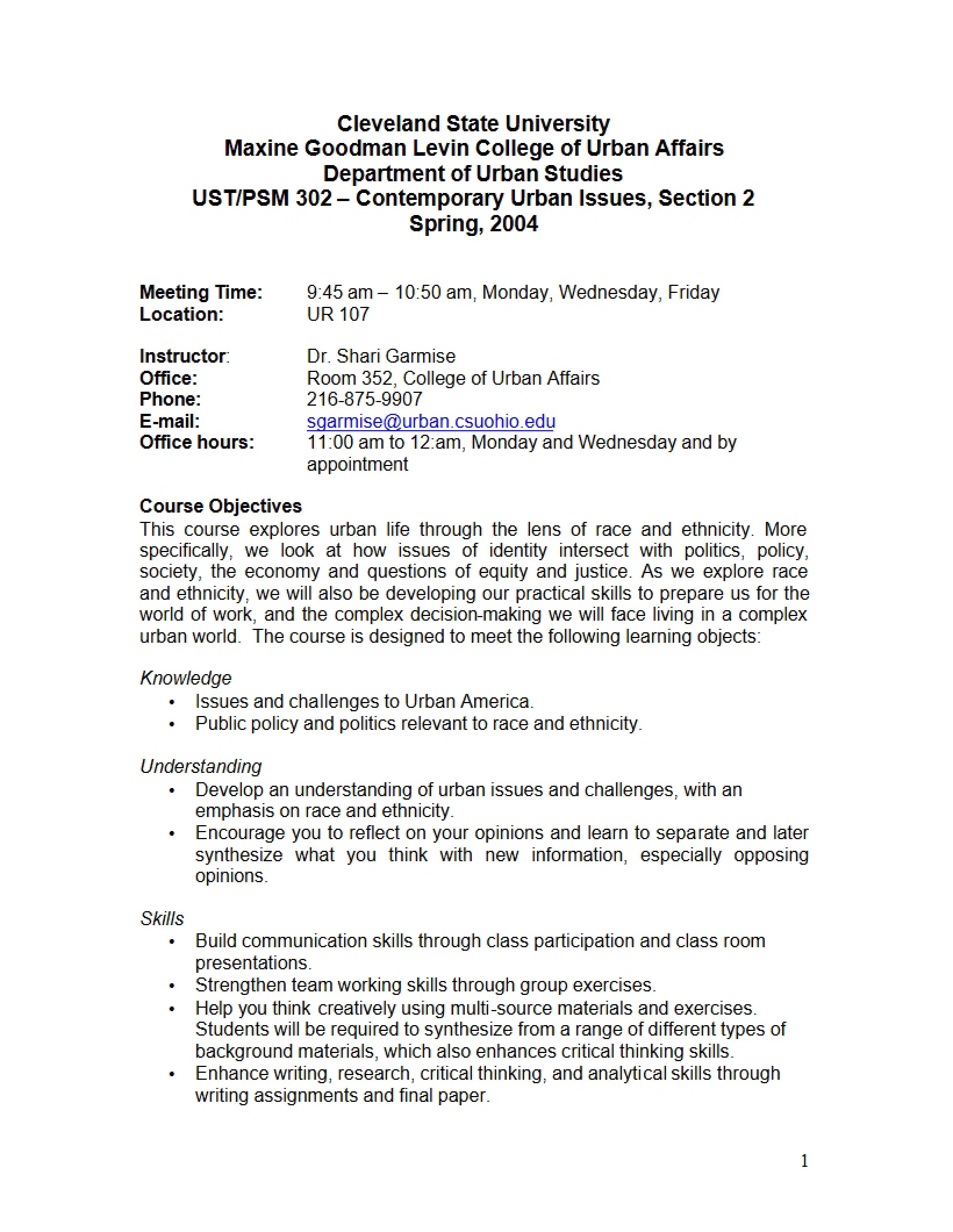 Syllabus UST 302