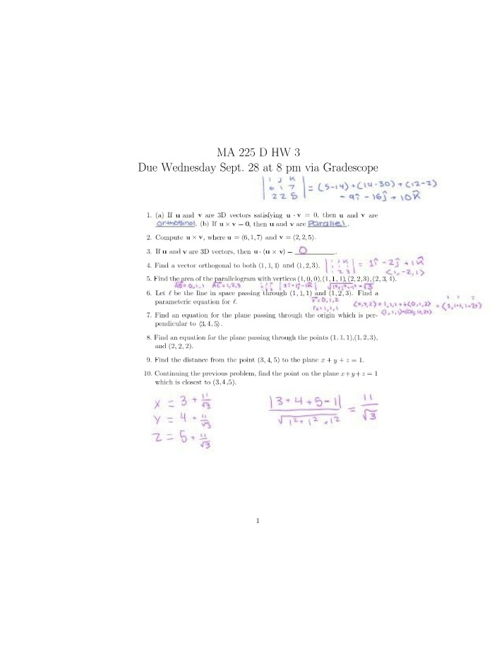 MA 225 D - Homework 3