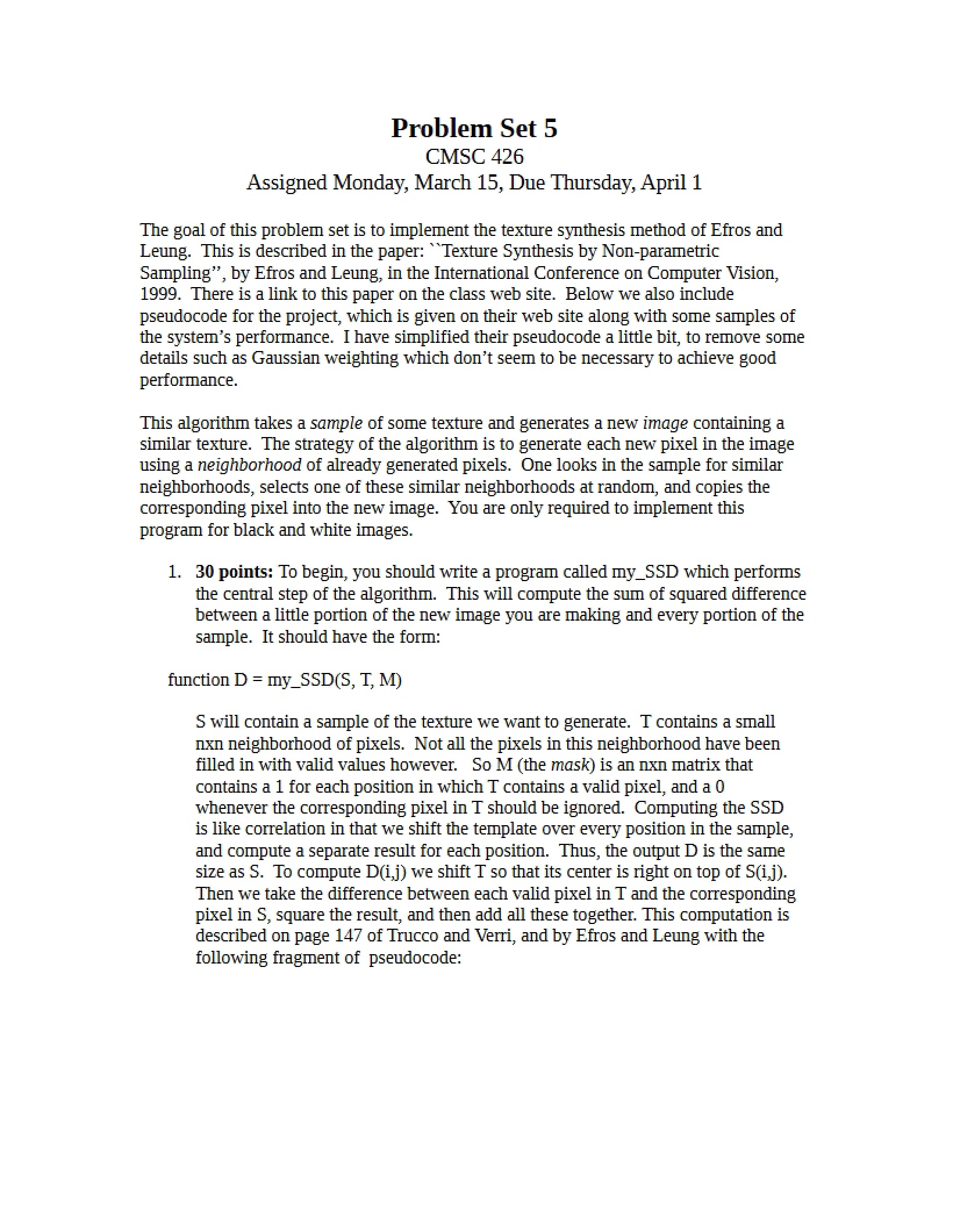 Problem Set 5