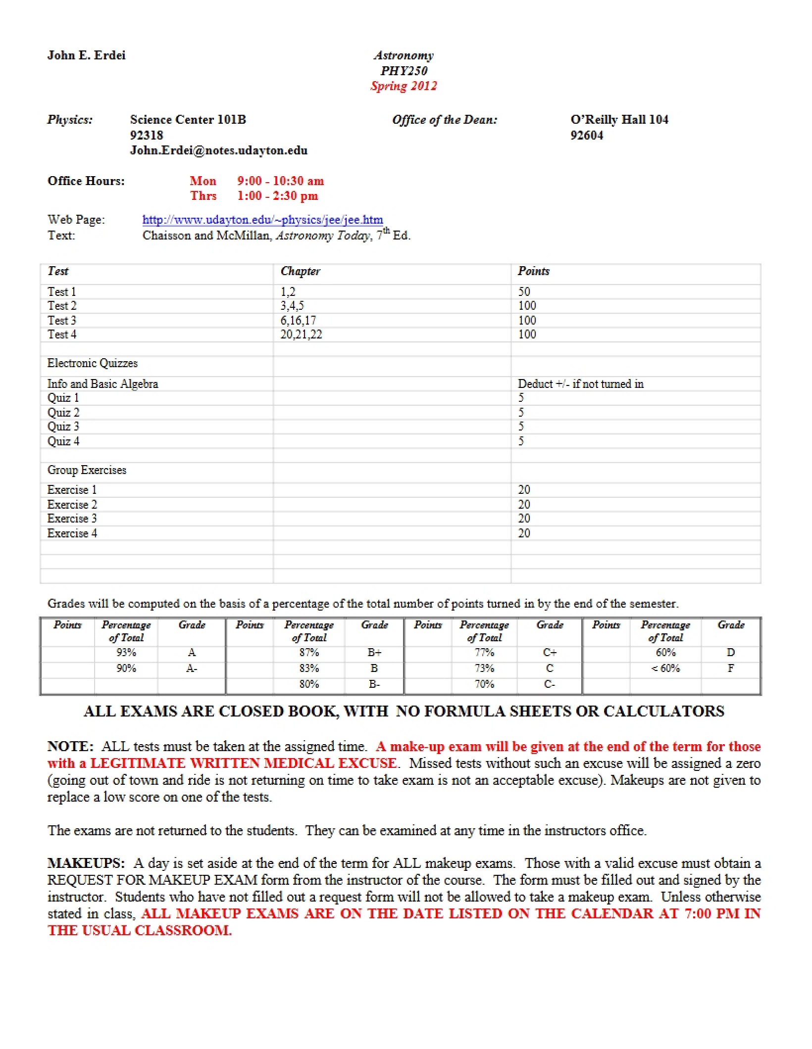 Course Syllabus