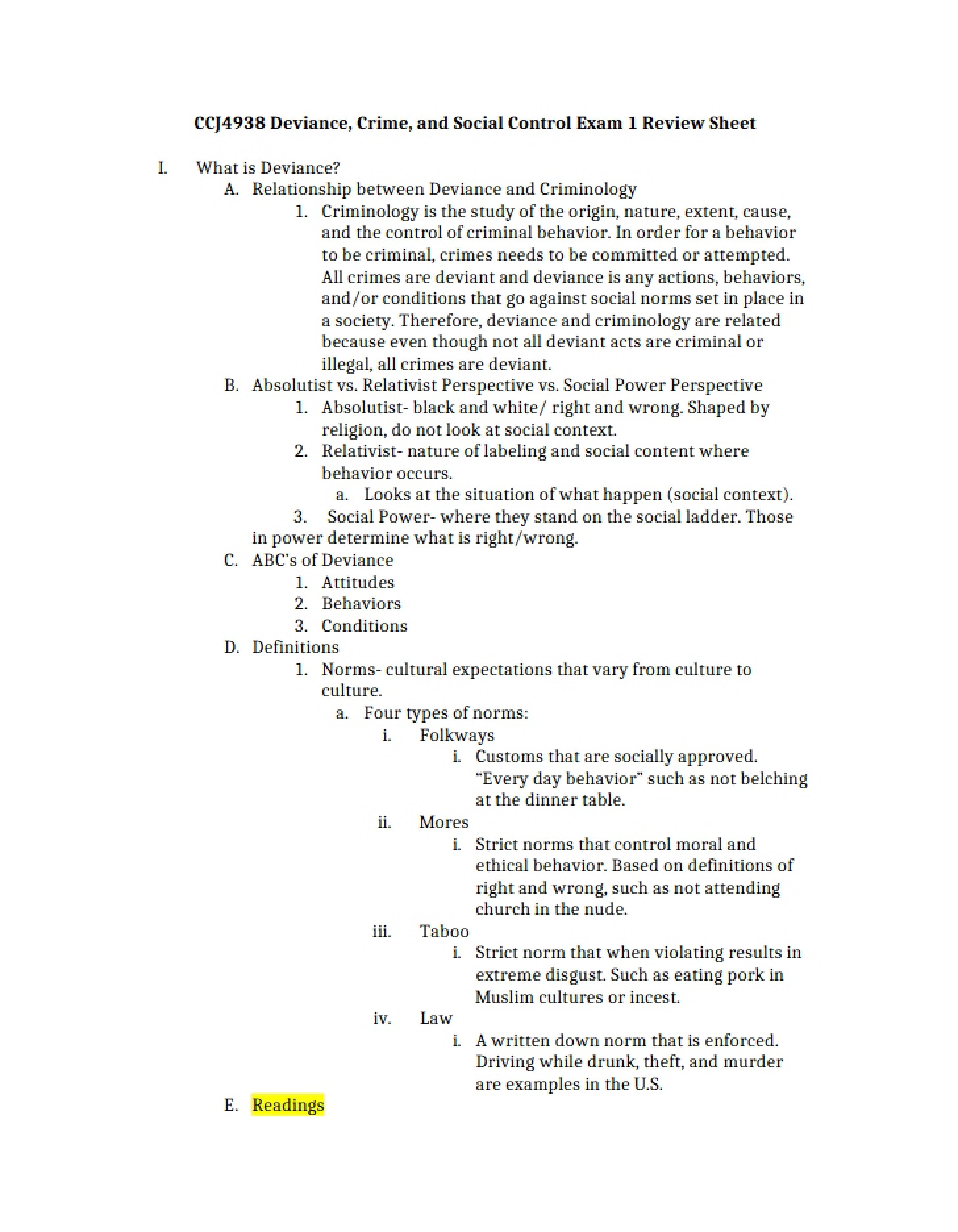 Social Control, Crime, and Deviance