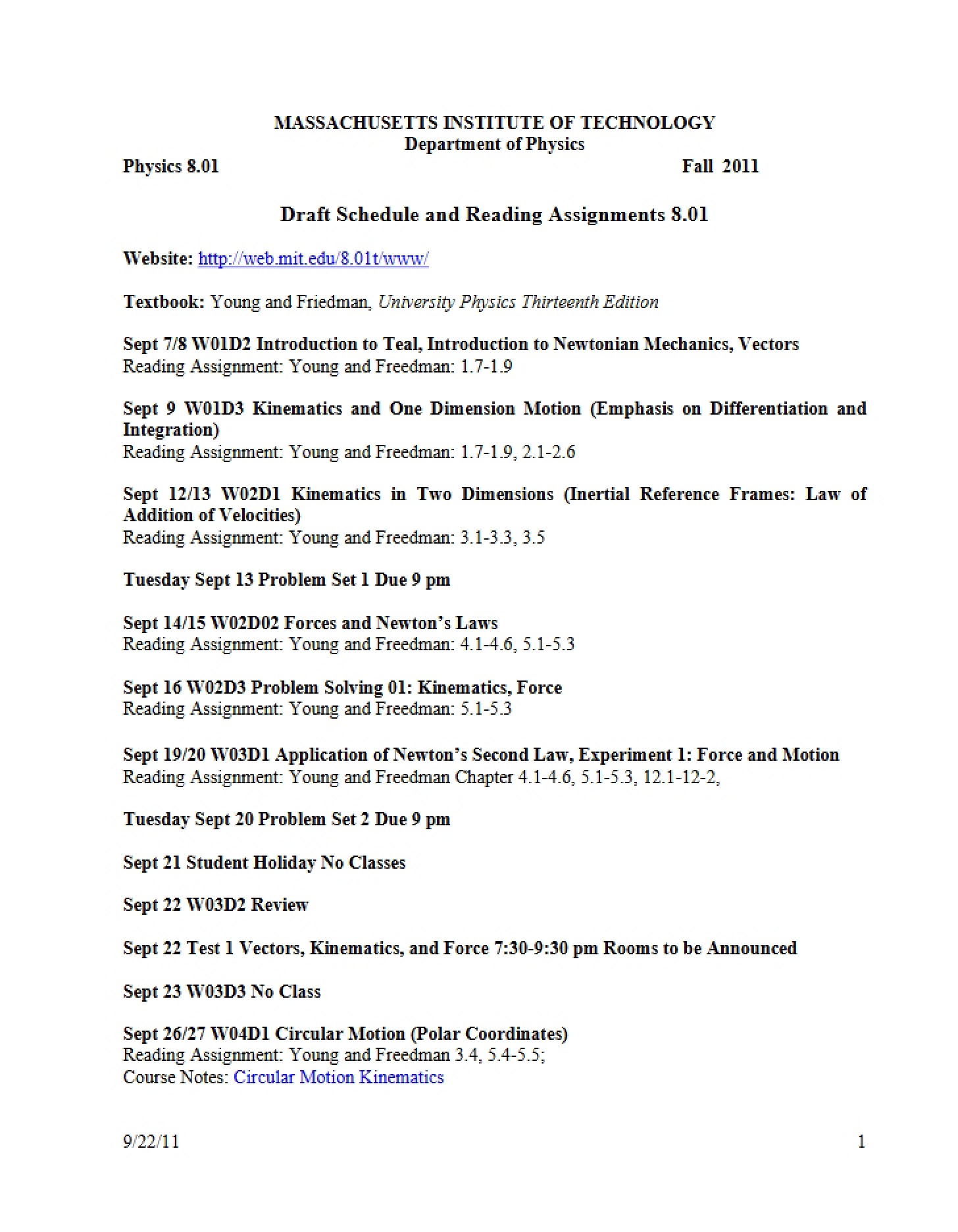 Course Syllabus