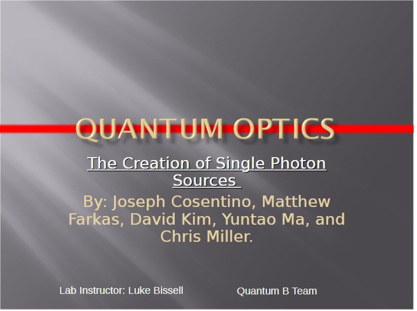 Quantum Optics Notes
