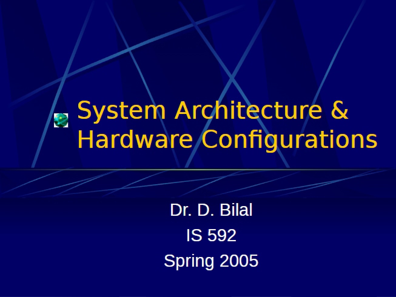 Hardware Configuration and System Architecture