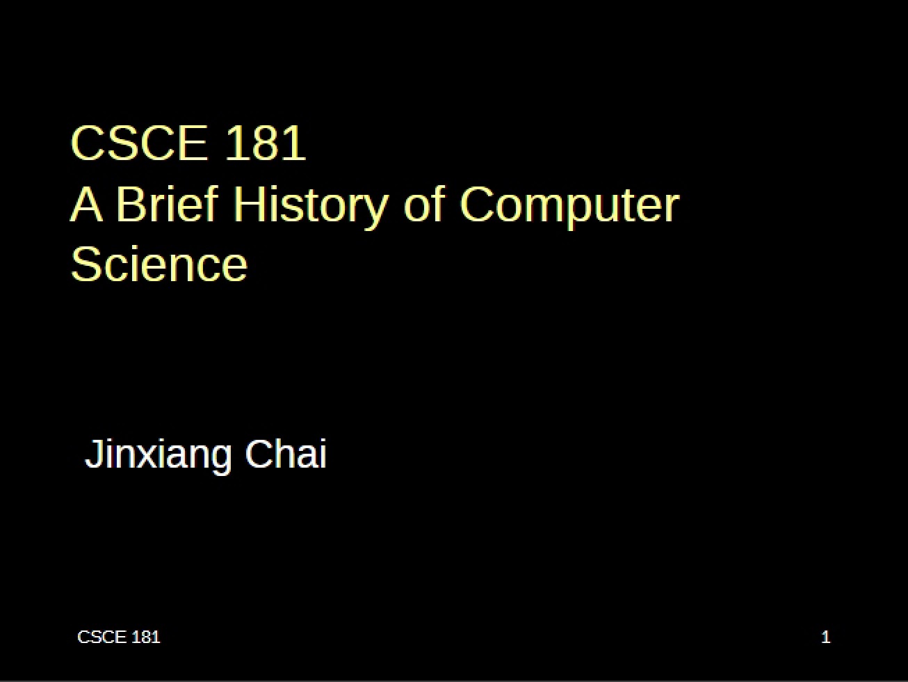 Third Lecture on Introduction to Computing
