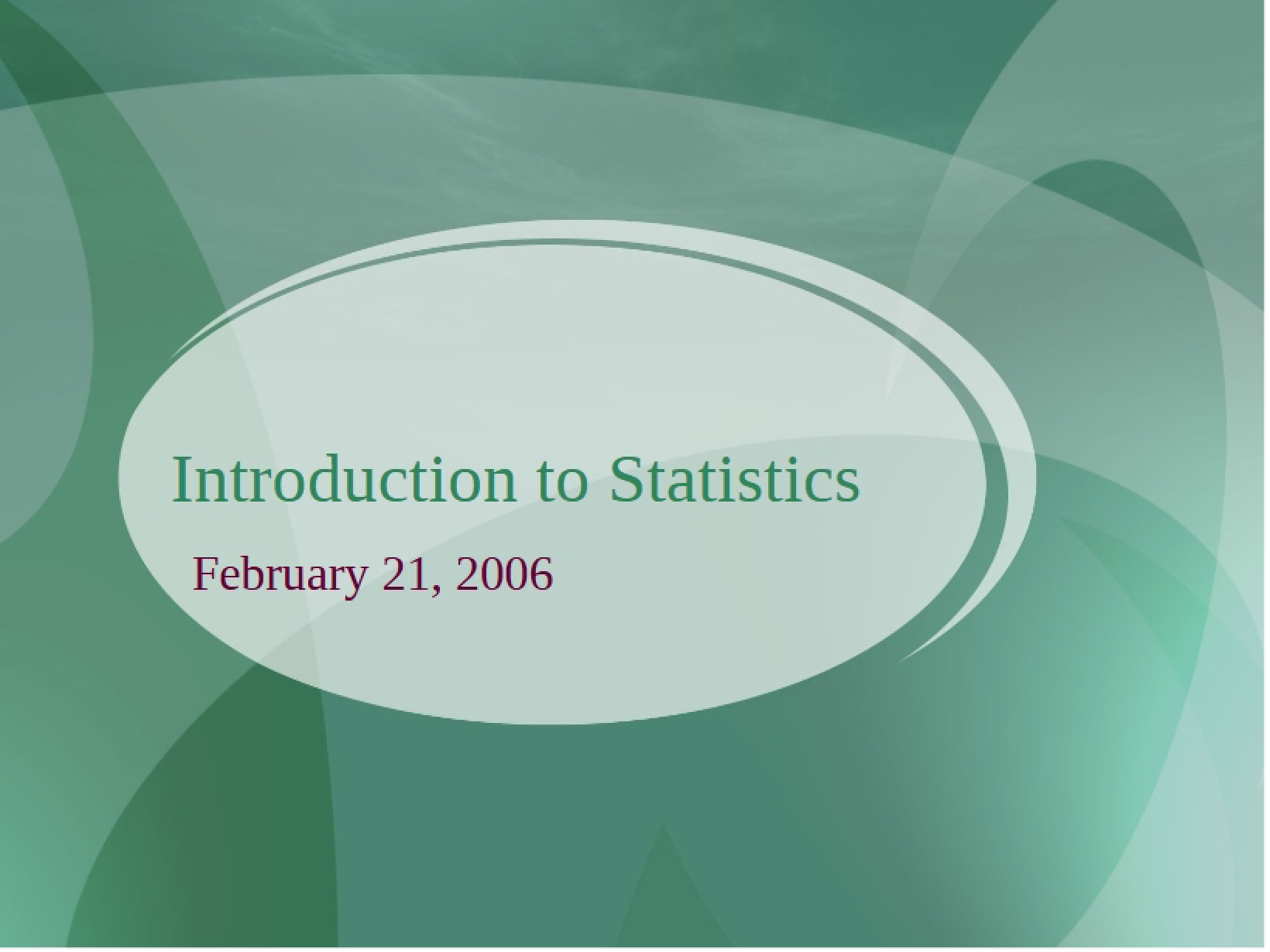 Statistics Introduction