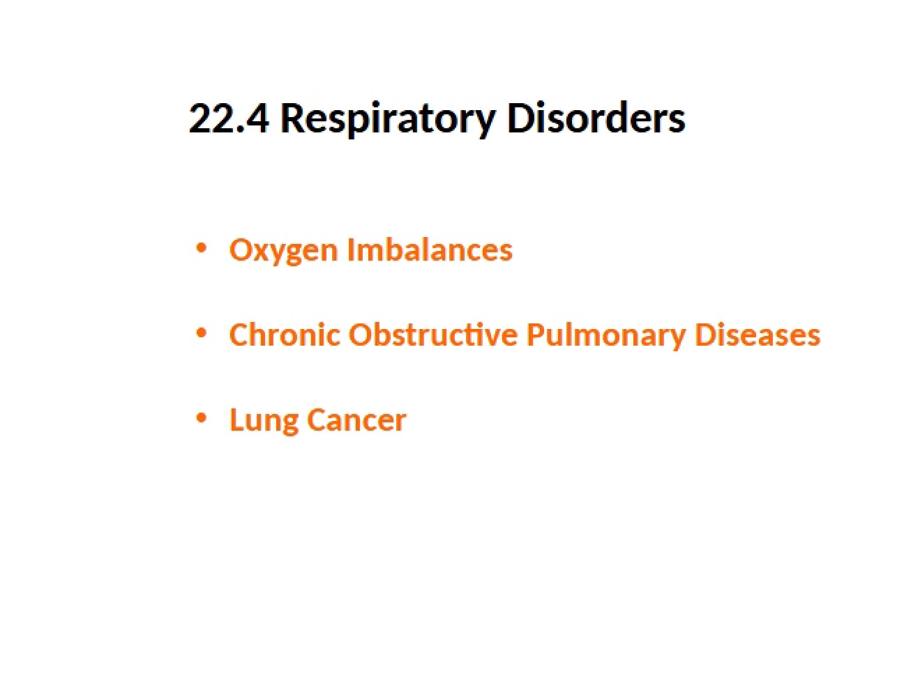 Disorders of the Respiratory System
